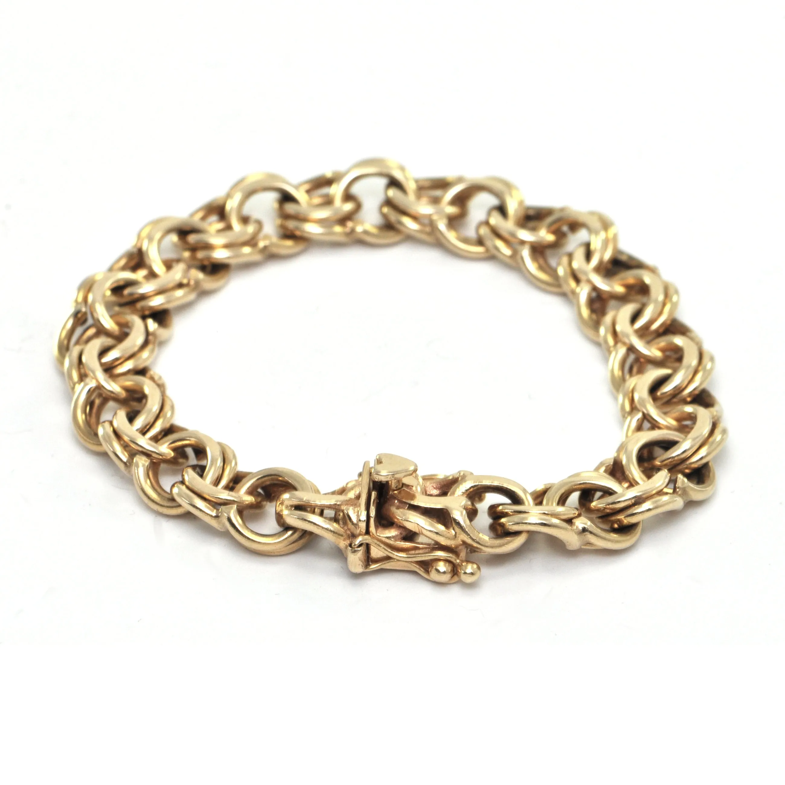 Vintage 14K Yellow Gold Bismark Link Bracelet